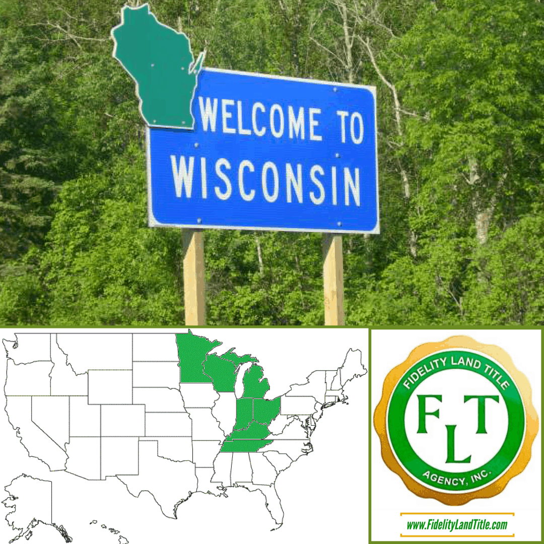 Wisconsin Sign Board and Map