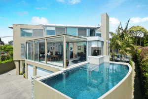Modern home with pool