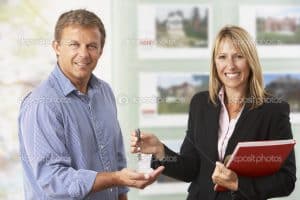 Meeting with a real estate agent