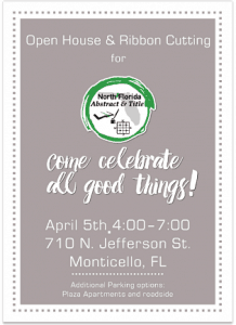 North Florida Abstract & Title Open House flyer